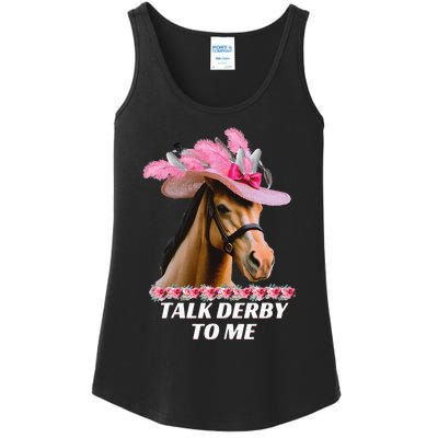 Talk Derby To Me Funny Horse Racing Lover On Derby Day Ladies Essential Tank