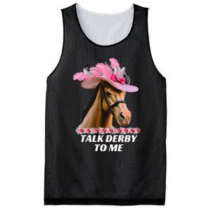 Talk Derby To Me Funny Horse Racing Lover On Derby Day Mesh Reversible Basketball Jersey Tank