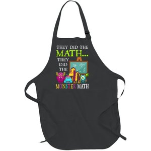 They Did The Math They Did The Monster Math Funny Halloween Full-Length Apron With Pockets