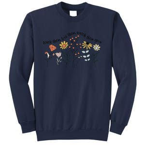 Teacher Day Teach Them Love Them Watch The Grow Flower Sweatshirt