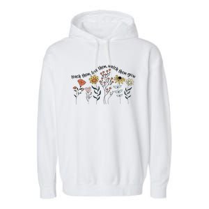 Teacher Day Teach Them Love Them Watch The Grow Flower Garment-Dyed Fleece Hoodie