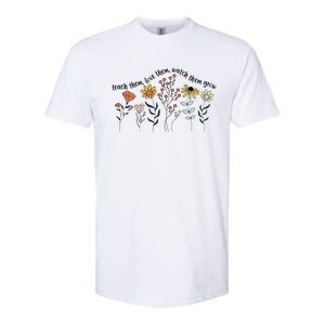 Teacher Day Teach Them Love Them Watch The Grow Flower Softstyle CVC T-Shirt