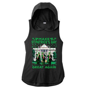 Trump Dance Trump 2024 Make St Patricks Day Great Again Ladies PosiCharge Tri-Blend Wicking Draft Hoodie Tank