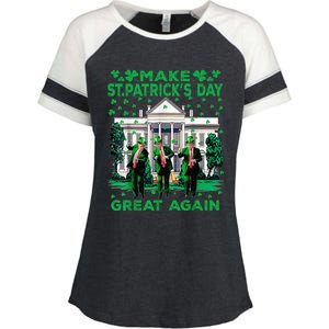 Trump Dance Trump 2024 Make St Patricks Day Great Again Enza Ladies Jersey Colorblock Tee