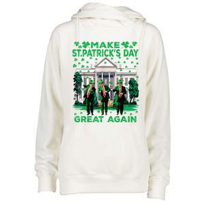 Trump Dance Trump 2024 Make St Patricks Day Great Again Womens Funnel Neck Pullover Hood