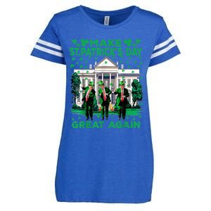 Trump Dance Trump 2024 Make St Patricks Day Great Again Enza Ladies Jersey Football T-Shirt