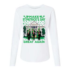 Trump Dance Trump 2024 Make St Patricks Day Great Again Womens Cotton Relaxed Long Sleeve T-Shirt