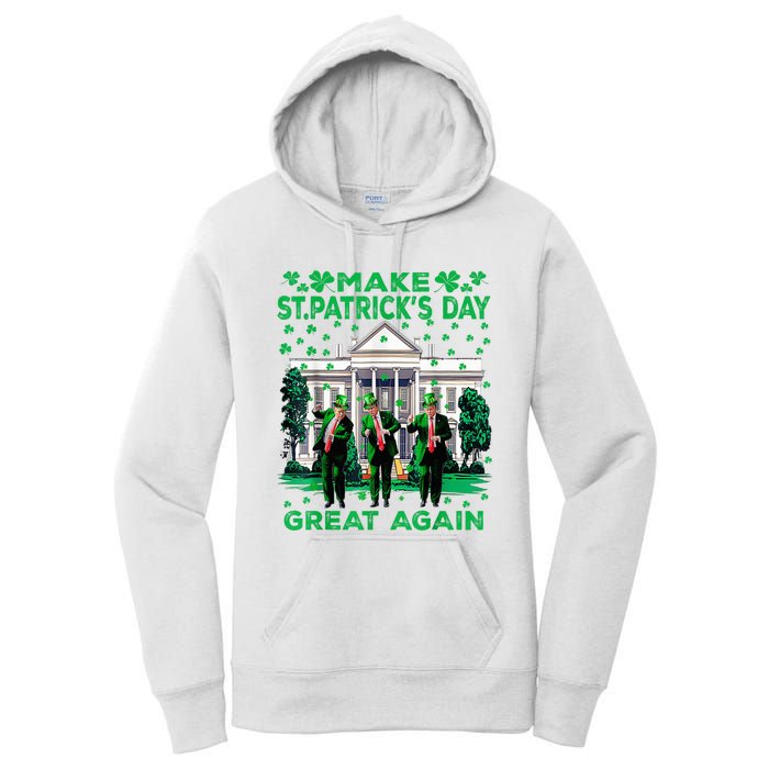 Trump Dance Trump 2024 Make St Patricks Day Great Again Women's Pullover Hoodie