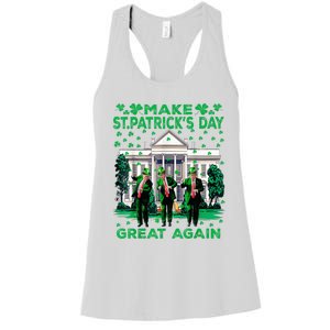 Trump Dance Trump 2024 Make St Patricks Day Great Again Women's Racerback Tank