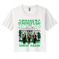 Trump Dance Trump 2024 Make St Patricks Day Great Again Women's Crop Top Tee