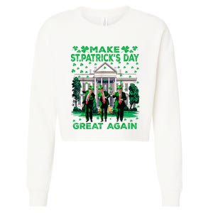 Trump Dance Trump 2024 Make St Patricks Day Great Again Cropped Pullover Crew