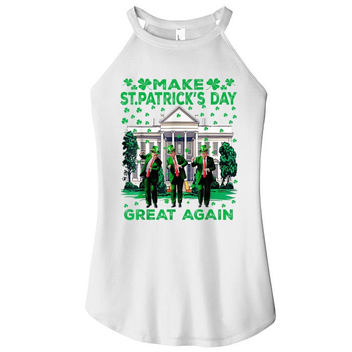 Trump Dance Trump 2024 Make St Patricks Day Great Again Women's Perfect Tri Rocker Tank