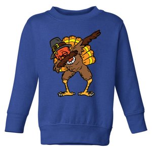 Turkey Dabbing Thanksgiving Day Funny Dance Fall Autumn Gift Toddler Sweatshirt