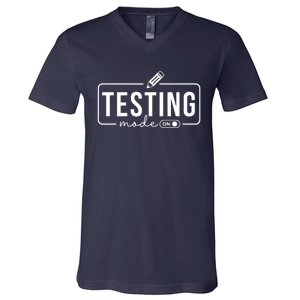 Test Day Teacher Testing Mode On Gifts For Women V-Neck T-Shirt