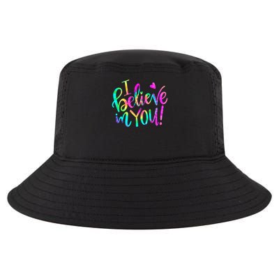 Test Day Teach.er I Believe In You Testing Day Tie Dye Cool Comfort Performance Bucket Hat