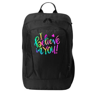 Test Day Teach.er I Believe In You Testing Day Tie Dye City Backpack