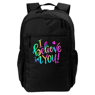 Test Day Teach.er I Believe In You Testing Day Tie Dye Backpack