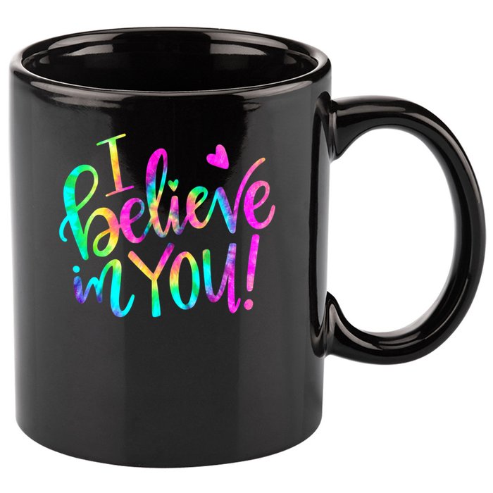 Test Day Teach.er I Believe In You Testing Day Tie Dye 11oz C Handle Ceramic Mug