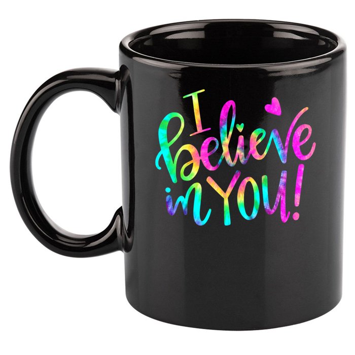 Test Day Teach.er I Believe In You Testing Day Tie Dye 11oz C Handle Ceramic Mug