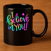 Test Day Teach.er I Believe In You Testing Day Tie Dye 11oz C Handle Ceramic Mug