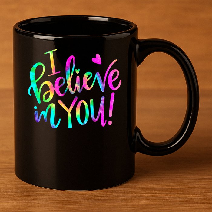 Test Day Teach.er I Believe In You Testing Day Tie Dye 11oz C Handle Ceramic Mug