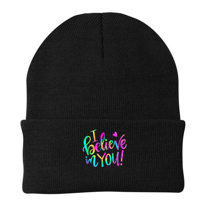 Test Day Teach.er I Believe In You Testing Day Tie Dye Beanie