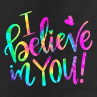Test Day Teach.er I Believe In You Testing Day Tie Dye 25L Jumbo Tote