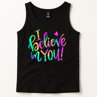 Test Day Teach.er I Believe In You Testing Day Tie Dye Tank Top