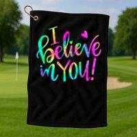 Test Day Teach.er I Believe In You Testing Day Tie Dye Golf Towel