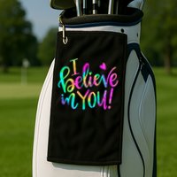 Test Day Teach.er I Believe In You Testing Day Tie Dye Golf Towel