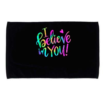 Test Day Teach.er I Believe In You Testing Day Tie Dye Microfiber Hand Towel