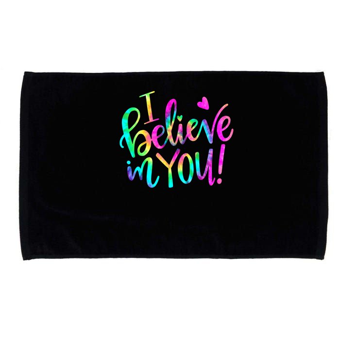 Test Day Teach.er I Believe In You Testing Day Tie Dye Microfiber Hand Towel