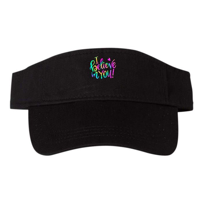 Test Day Teach.er I Believe In You Testing Day Tie Dye Visor