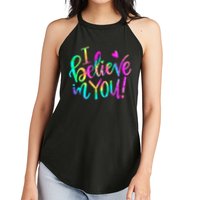 Test Day Teach.er I Believe In You Testing Day Tie Dye Women's Perfect Tri Rocker Tank