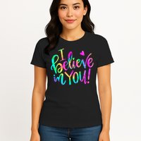 Test Day Teach.er I Believe In You Testing Day Tie Dye Womens T-Shirt
