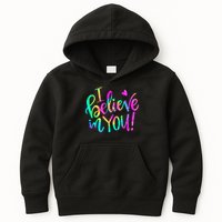 Test Day Teach.er I Believe In You Testing Day Tie Dye Kids Hoodie