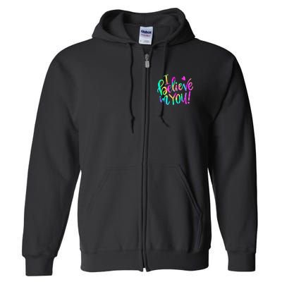 Test Day Teach.er I Believe In You Testing Day Tie Dye Full Zip Hoodie