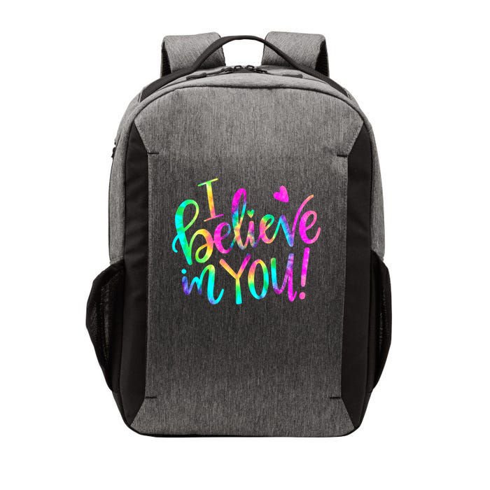 Test Day Teach.er I Believe In You Testing Day Tie Dye Vector Backpack