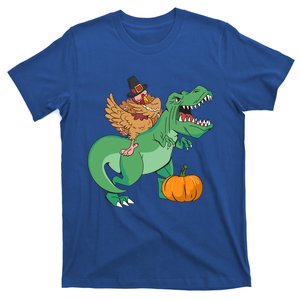 Thanksgiving Day T Rex Dabbing Turkey Funny Dinosaur Pilgrim Gift T-Shirt