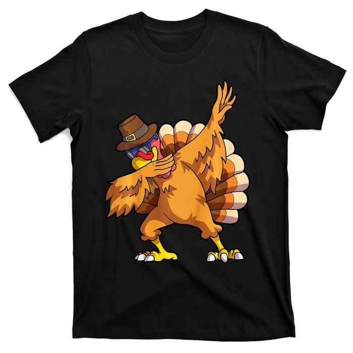 Thanksgiving Dabbing Turkey Day T-Shirt