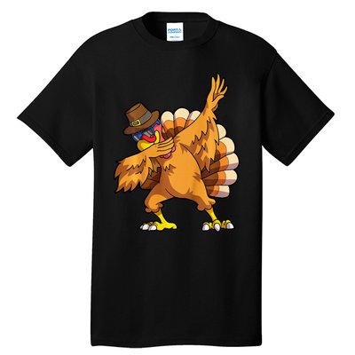 Thanksgiving Dabbing Turkey Day Tall T-Shirt