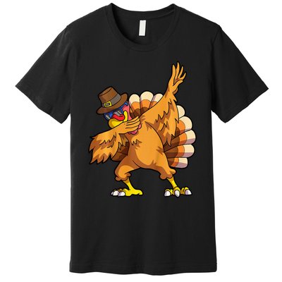 Thanksgiving Dabbing Turkey Day Premium T-Shirt