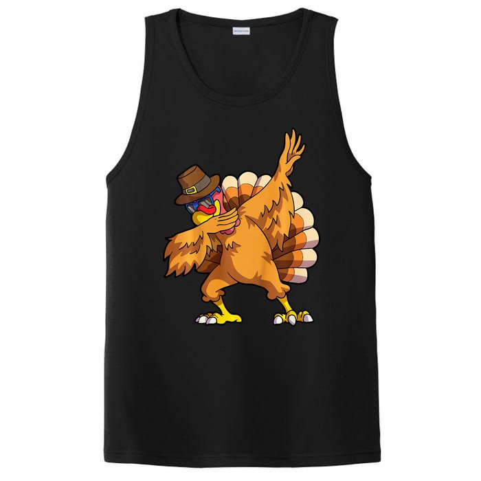 Thanksgiving Dabbing Turkey Day PosiCharge Competitor Tank