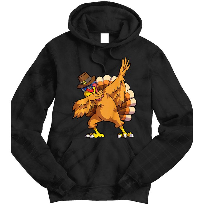 Thanksgiving Dabbing Turkey Day Tie Dye Hoodie