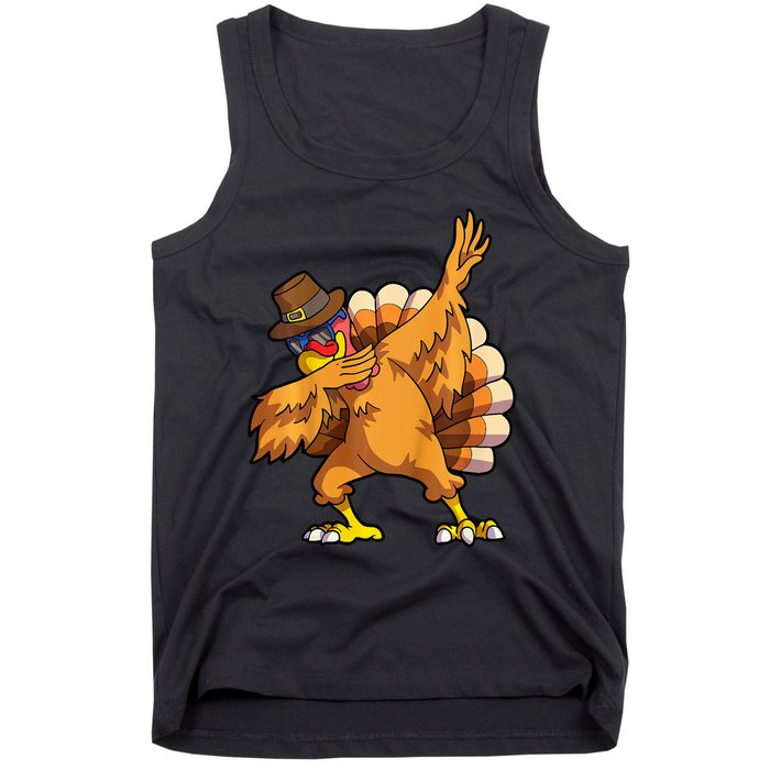 Thanksgiving Dabbing Turkey Day Tank Top