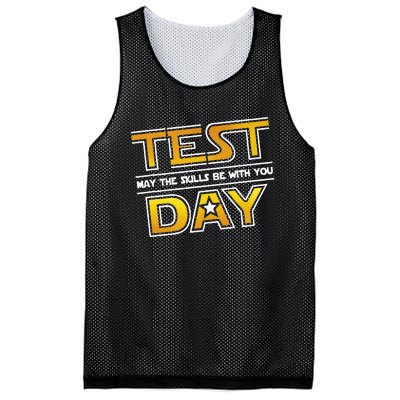 Test Day Testing May The Skills Be With You School Mesh Reversible Basketball Jersey Tank