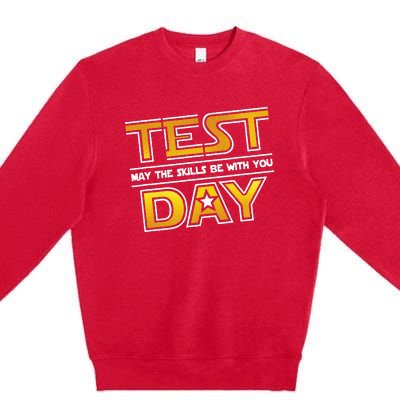 Test Day Testing May The Skills Be With You School Premium Crewneck Sweatshirt