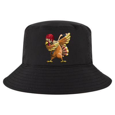 Thanksgiving Dabbing Turkey Funny Hockey Dab Dance Pilgrim Gift Cool Comfort Performance Bucket Hat