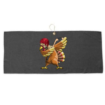 Thanksgiving Dabbing Turkey Funny Hockey Dab Dance Pilgrim Gift Large Microfiber Waffle Golf Towel