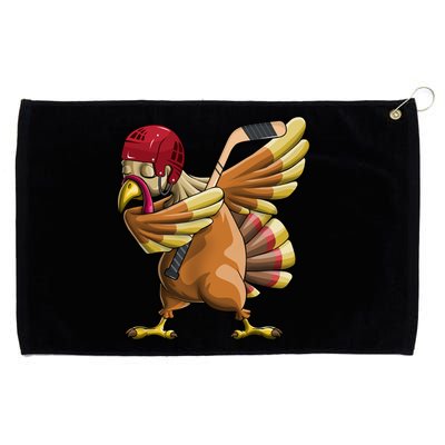 Thanksgiving Dabbing Turkey Funny Hockey Dab Dance Pilgrim Gift Grommeted Golf Towel